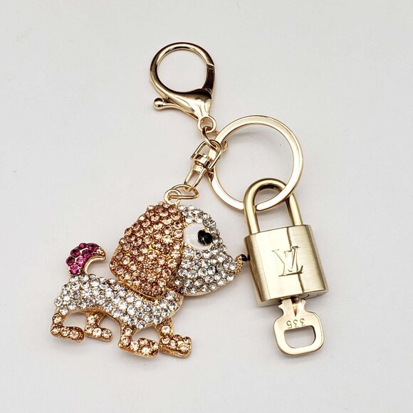 Authentic Louis Vuitton Lock & Key with unbranded Bagcharm, Keycharm, Keychain - Picture 1 of 7